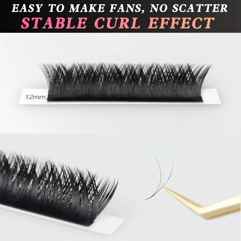 NAGARAKU Makeup V Shape Auto-Fans Eyelash Extension Volume Lashes  mega volume Cílios 0.05mm Easy-Fans Premium Natural Eyelashes